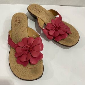 B.O.C. Born Concept Pink Flower Sandals Small Heel Women’s Size 7